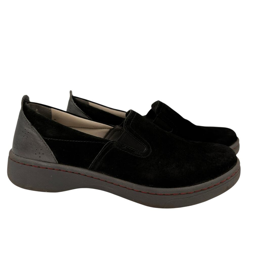 Dansko Women's Black Leather Halle Slip On Clog Sneakers Size 38 / 8